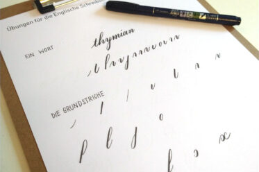 Foto Copperplate-Schreibschrift mit Fudenosuke