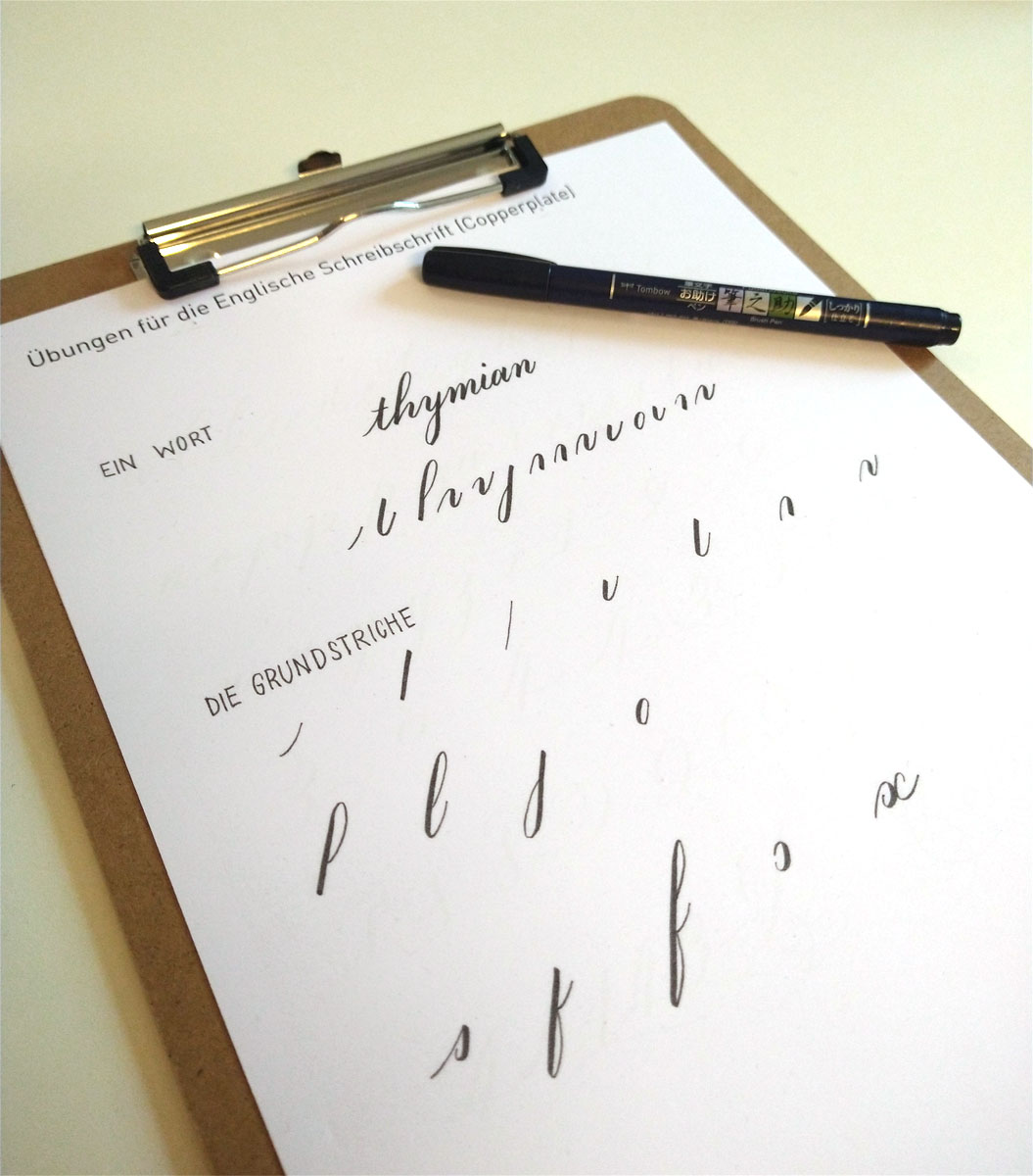 Foto Copperplate-Schreibschrift mit Fudenosuke